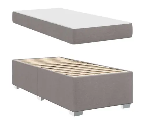 Lovos Rėmas Su Čiužiniu Taupe 80 X 200 Cm Audinys