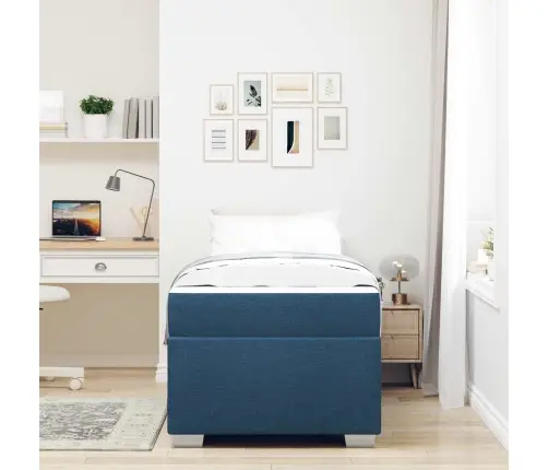 Gultas Rāmis Cits Zila 80 X 200 Cm Audums Vidaxl