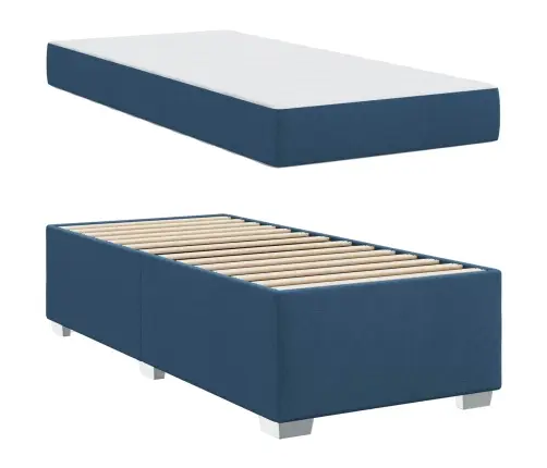 Lovos Rėmas Su Čiužiniu Mėlyna 80 X 200 Cm Audinys