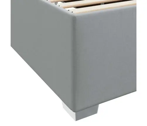 Gultas Rāmis Cits Gaiši Pelēka 90 X 190 Cm Audums Vidaxl