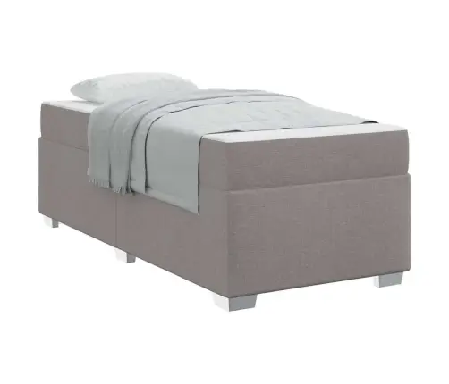 Gultas Rāmis Cits Pelēkbrūna 90 X 190 Cm Audums Vidaxl