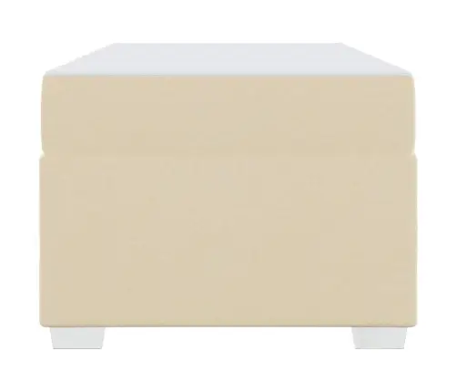 Gultas Rāmis Krēmkrāsa 90 X 190 Cm Audums Vidaxl