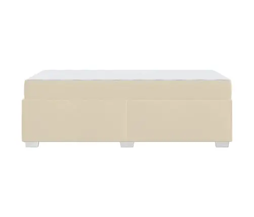 Gultas Rāmis Krēmkrāsa 90 X 190 Cm Audums Vidaxl