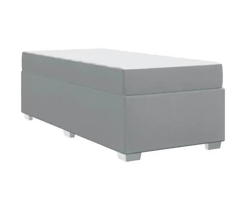 Lovos Rėmas Su Čiužiniu Šviesiai Pilka 90 X 200 Cm Audinys