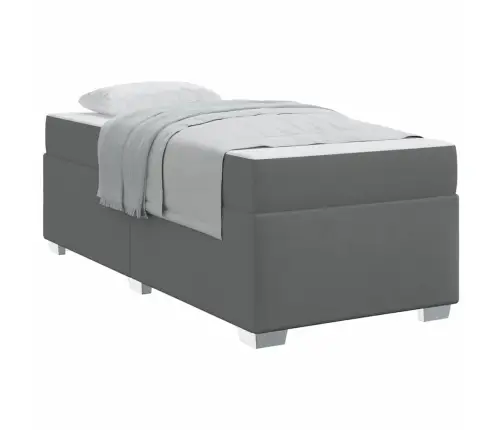 Gultas Rāmis Cits Tumši Pelēka 90 X 200 Cm Audums Vidaxl