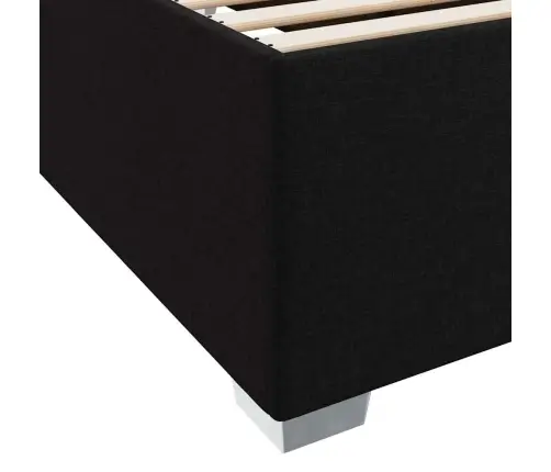 Gultas Rāmis Cits Melna 90 X 200 Cm Audums Vidaxl