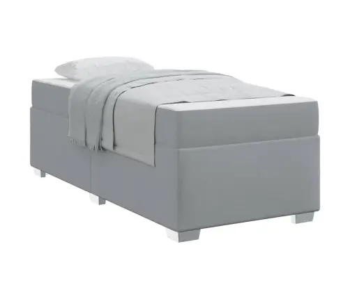 Gultas Rāmis Cits Gaiši Pelēka 100 X 200 Cm Audums Vidaxl