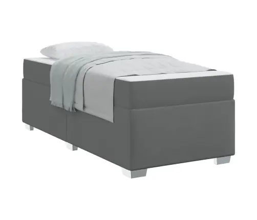 Gultas Rāmis Cits Tumši Pelēka 100 X 200 Cm Audums Vidaxl