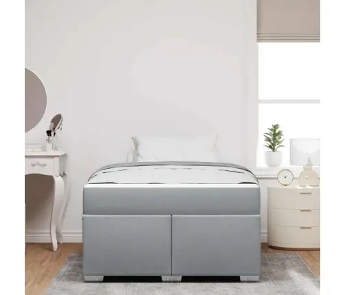 Gultas Rāmis Cits Gaiši Pelēka 120 X 190 Cm Audums Vidaxl