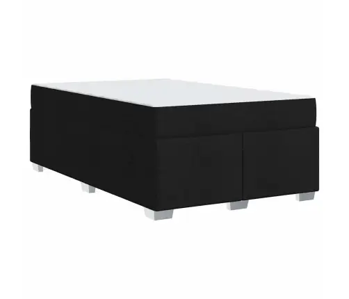 Gultas Rāmis Cits Melna 120 X 190 Cm Audums Vidaxl