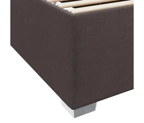 Gultas Rāmis Cits Tumši Brūna 120 X 190 Cm Audums Vidaxl