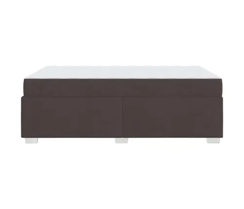 Gultas Rāmis Cits Tumši Brūna 120 X 190 Cm Audums Vidaxl