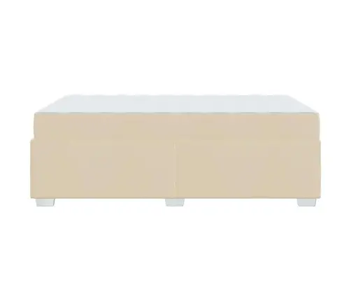 Gultas Rāmis Cits Krēmkrāsa 120 X 190 Cm Audums Vidaxl