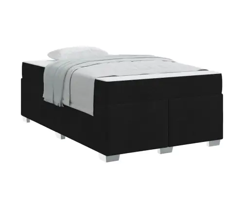 Voodi Raam Madratsiga Must 120 X 200 Cm Kangas