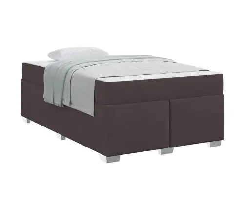 Gultas Rāmis Cits Tumši Brūna 120 X 200 Cm Audums Vidaxl