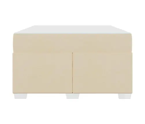 Gultas Rāmis Cits Krēmkrāsa 120 X 200 Cm Audums Vidaxl