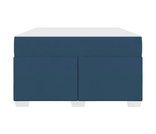 Gultas Rāmis Ar Matraci Zila 120 X 200 Cm Audums Vidaxl