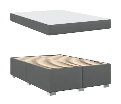 Voodi Raam Madratsiga Tumehall 140 X 200 Cm Kangas