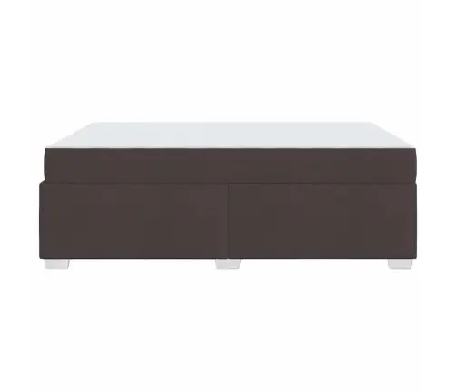 Gultas Rāmis Cits Tumši Brūna 140 X 200 Cm Audums Vidaxl