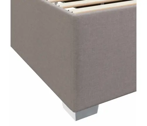 Gultas Rāmis Cits Pelēkbrūna 140 X 200 Cm Audums Vidaxl