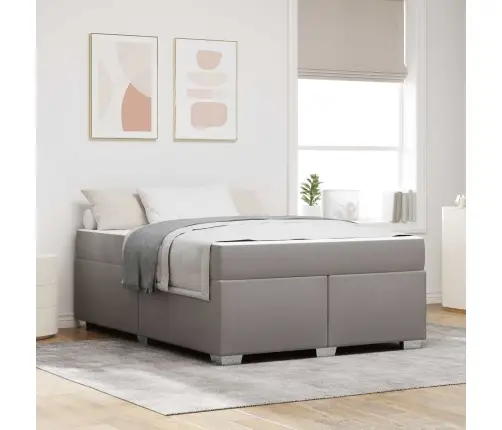 Gultas Rāmis Cits Pelēkbrūna 140 X 200 Cm Audums Vidaxl