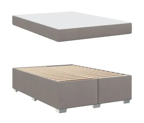 Gultas Rāmis Cits Pelēkbrūna 140 X 200 Cm Audums Vidaxl