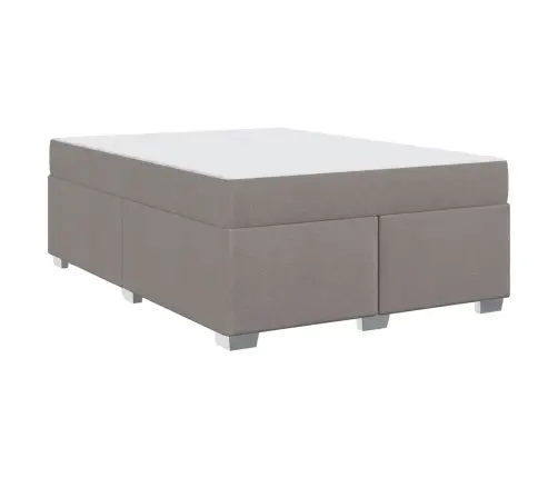 Gultas Rāmis Cits Pelēkbrūna 140 X 200 Cm Audums Vidaxl