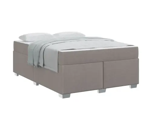 Gultas Rāmis Cits Pelēkbrūna 140 X 200 Cm Audums Vidaxl