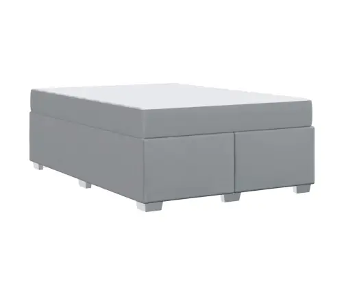 Voodi Raam Madratsiga Helehall 160 X 200 Cm Kangas