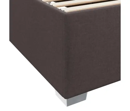 Voodi Raam Madratsiga Tume Pruun 160 X 200 Cm Kangas