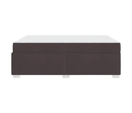 Lovos Rėmas Su Čiužiniu Tamsiai Rudas 160 X 200 Cm Audinys