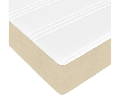 Gultas Rāmis Cits Krēmkrāsa 160 X 200 Cm Audums Vidaxl