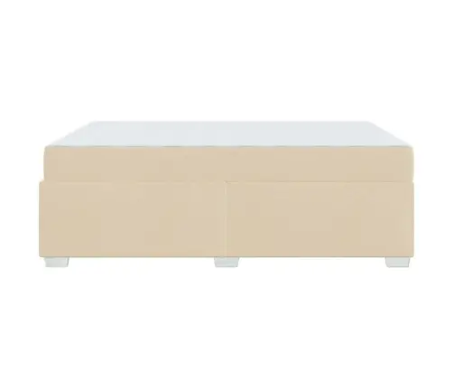 Gultas Rāmis Cits Krēmkrāsa 160 X 200 Cm Audums Vidaxl