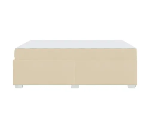 Gultas Rāmis Cits Krēmkrāsa 160 X 200 Cm Audums Vidaxl
