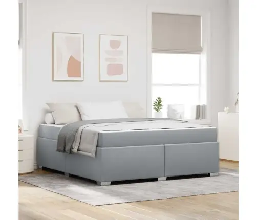 Gultas Rāmis Cits Gaiši Pelēka 180 X 200 Cm Audums Vidaxl