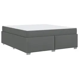 Lovos Rėmas Su Čiužiniu Tamsiai Pilka 180 X 200 Cm Audinys