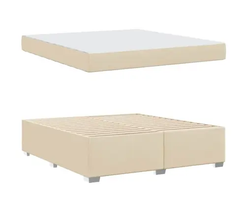 Lovos Rėmas Su Čiužiniu Kreminė 180 X 200 Cm Audinys