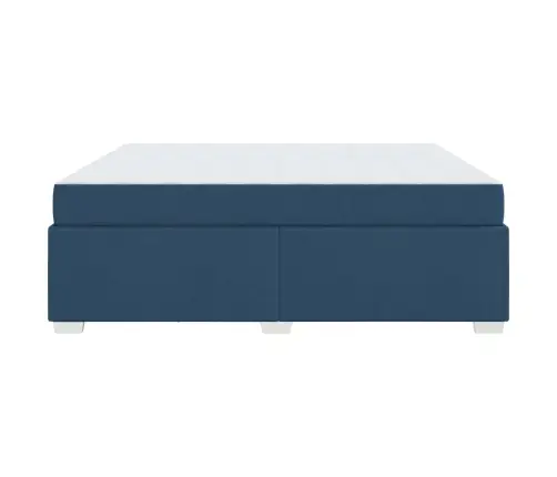 Gultas Rāmis Zila 180 X 200 Cm Audums Vidaxl