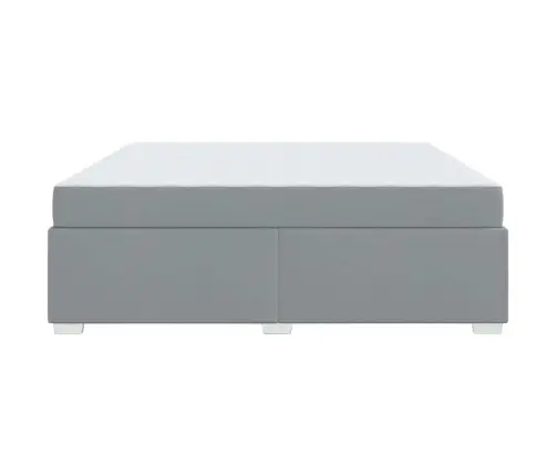 Gultas Rāmis Gaiši Pelēka 200 X 200 Cm Audums Vidaxl