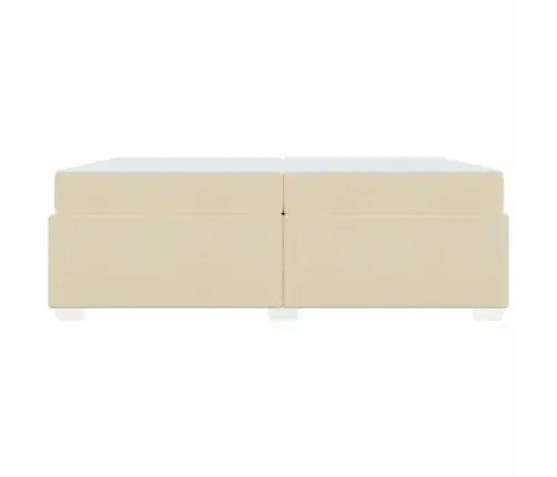 Lovos Rėmas Su Čiužiniu Kreminė 200 X 200 Cm Audinys