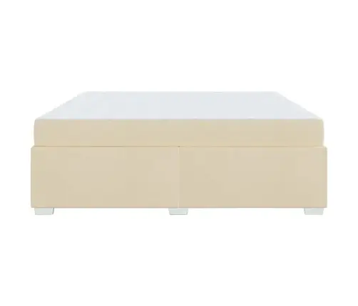 Lovos Rėmas Su Čiužiniu Kreminė 200 X 200 Cm Audinys