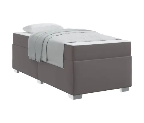 Gultas Rāmis Cits Pelēka 80 X 200 Cm Mākslīgā Āda Vidaxl