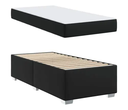 Gultas Rāmis Cits Melna 90 X 190 Cm Mākslīgā Āda Vidaxl