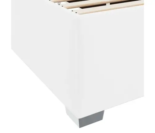 Voodi Raam Madratsiga Valge 90 X 190 Cm Kangas