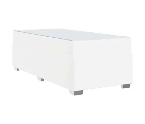 Voodi Raam Madratsiga Valge 90 X 190 Cm Kangas