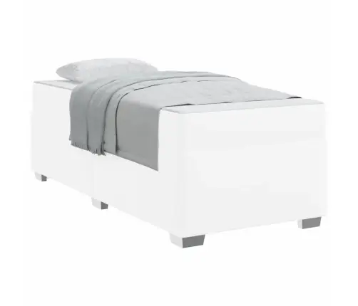 Gultas Rāmis Cits Balta 90 X 200 Cm Mākslīgā Āda Vidaxl