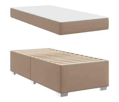 Voodi Raam Madratsiga Cappuccino 90 X 200 Cm Kangas