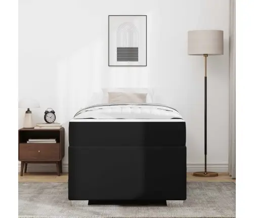 Lovos Rėmas Su Čiužiniu Juoda 100 X 200 Cm Audinys