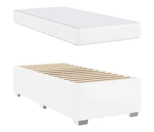 Gultas Rāmis Cits Balta 100 X 200 Cm Mākslīgā Āda Vidaxl