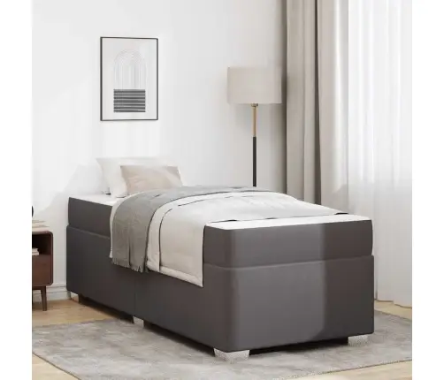Gultas Rāmis Cits Pelēka 100 X 200 Cm Mākslīgā Āda Vidaxl